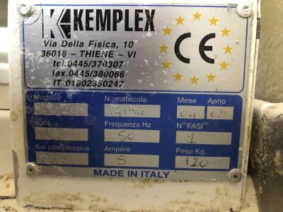 SOLD. A Kempex table top pastry brake. NB. VAT is payable on this lot at 20%. To be sold upon instructions from Vine's Bakery Ltd (in proposed liquidation)Viewing and collection is by appointment from their bakery premises at 13, Lincoln Central Industria - 2