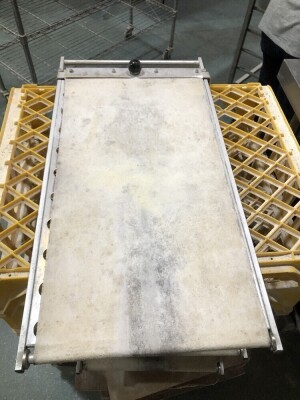 SOLD. A Ramalhos 12 tray modular four deck bread oven, 18" x30" tray, on trolley base and c/w a further solid standing base. NB. VAT is payable on this lot at 20%. To be sold upon instructions from Vine's Bakery Ltd (in proposed liquidation)Viewing and Co - 3