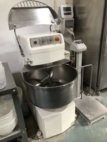 SOLD. A spiral mixer, of 60 to 90 litre range capacity. NB. VAT is payable on this lot at 20%. To be sold upon instructions from Vine's Bakery Ltd (in proposed liquidation)Viewing and Collection is by appointment from their bakery premises at 13, Lincoln 