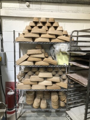 SOLD. A large quantity of bannettons, brotform and other bread & bakery moulds. NB. VAT is payable on this lot at 20%. To be sold upon instructions from Vine's Bakery Ltd (in proposed liquidation)Viewing and Collection is by appointment from their bakery - 2