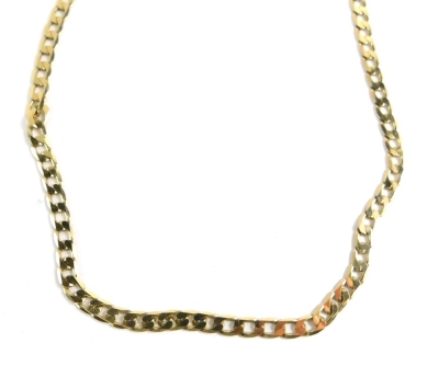 A heavy link necklace, with plain clasp, marked 9kt, 40cm long, 16g.