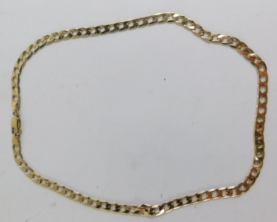 A heavy link necklace, with plain clasp, marked 9kt, 40cm long, 16g. - 2