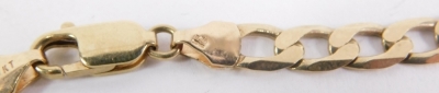 A heavy link necklace, with plain clasp, marked 9kt, 40cm long, 16g. - 3