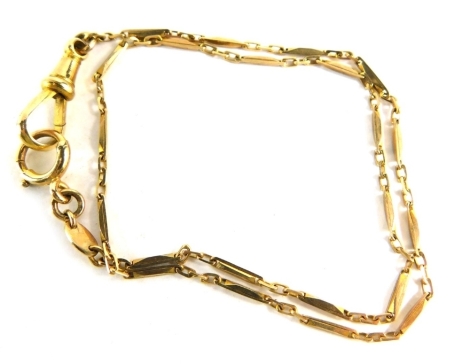 A 9ct gold fancy link necklace, 30cm long, 5.2g.