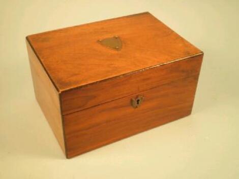 A Victorian walnut workbox