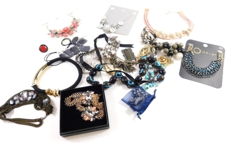 A quantity of modern costume jewellery, High Street retailers, comprising mainly necklaces, some bangles, etc. (a quantity)