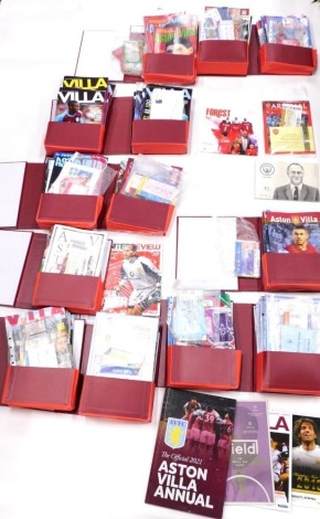 Various Aston Villa related ephemera and programmes, ticket stubs, etc., to include vs Arsenal 2016, etc. (a quantity)