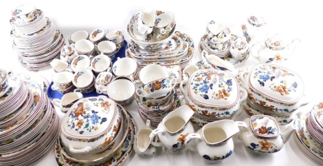 A comprehensive Myott Meakin Franciscan Kismet Dynasty Collection dinner service, to include five vegetable tureens, 25cm wide, lidded butter dish, sauceboat, jugs, cups, saucers, side plates, dinner plates, bread and butter plates, serving bowls, various