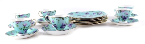 A Royal Albert Lilac Lane archive collection part service, comprising plates, 20cm wide, cups and saucers, printed marks beneath. (a quantity)