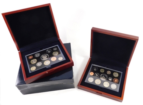 An Executive proof collection coin set 2007, and another 2006, each with paperwork and outer cases. (2)