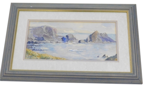 HG Gunther (20thC). Harpland Quay, Devon, watercolour, attributed verso, 17cm x 33cm.