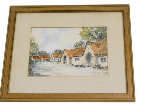 Collins (20thC). Old Farm, North Yorkshire, watercolour, attributed verso, 16cm x 23cm.