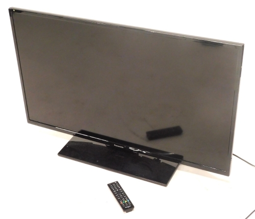 A Panasonic 40" LCD television, with remote and cable. 