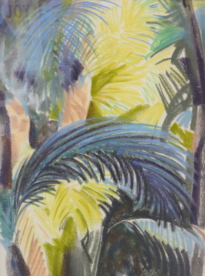 Gill Nadin (1928-1996). Garden, pastel, signed, 52cm x 36cm.