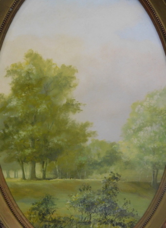 Peter J. Carter (20thC). Forest landscape, oil on board, signed, 54cm x 34cm.