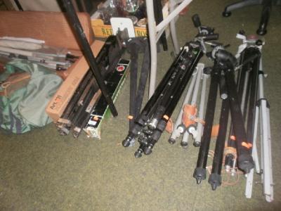 Various camera tripods