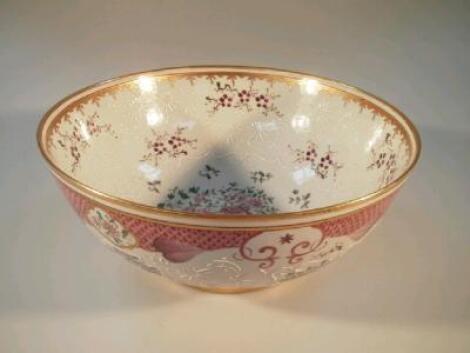 A Samson porcelain punch bowl decorated in the Chinese manner