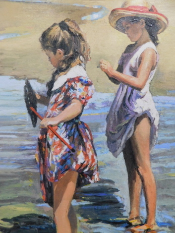 Cherree Valentine Daines (b.1956). Golden Days II, 2/195, hand enhanced canvas, artist proof, with certificate,.51cm x 24cm.