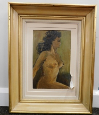 A.B. Rosset (20thC). Nude female, oil on board, signed and dated 1950, 37cm x 23cm. - 4