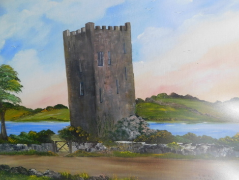 Noreen O'Connor (20thC). Ballindooly Castle, oil on paper, signed and dated (20)03, 39cm x 49cm.