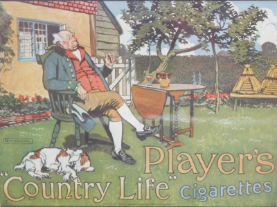 After Brock. Player's Country Life Cigarettes, print, 20cm x 29cm, further hunting print, D. Johnson, various dogs, oil on board. (a quantity)