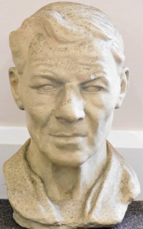 Henry Stanley (1903-1999). Sculpture, head study, unsigned, 30cm high.