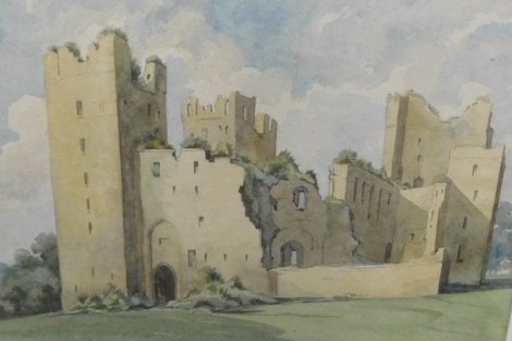 Walter Potts (1883-1965). Bolton Castle Yorkshire, watercolour, signed, attributed verso, 34cm x 44cm.