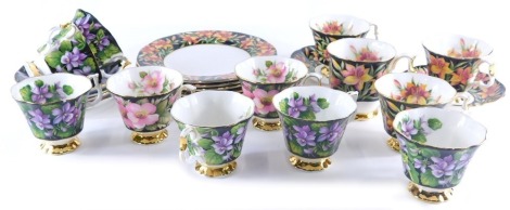 A Royal Albert Provincial Flowers Alberta Rose and other part teaware, to include plates, 21cm wide, cups saucers, etc., printed marks beneath. (a quantity)