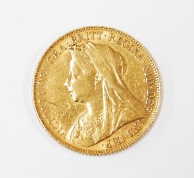 A Queen Victoria gold full sovereign 1899, 8.0g. - 2