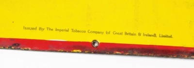 A Will's Gold Flake cigarettes enamel advertising sign, issued by the Imperial Tobacco Company 'of Great Britain and Ireland' Limited, 91cm high, 45.5cm wide. - 2