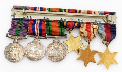 A group of World War I miniature medals, comprising OBE military, Great War and Victory Medals, with oak leaf, and a Special Constabulary Faithful Service medal, together with a group of World War II and later miniature medals, comprising 1939-45 Star, Af - 3