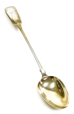 A William IV silver Fiddle pattern basting spoon, bearing initials, William Eaton, London 1836, 3.84oz, 31cm long.