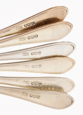 Eleven silver teaspoons, various dates, assays, and patterns, to include Sheffield 1959, 4.28oz. - 2