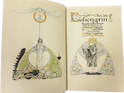 Rolleston TW; The Tale of Lohengrin, Knight of The Swan, After The Drama of Richard Wagner, with illustrations, presented by Willie Pogany, gilt tooled, brown cloth, published by GG Harrop and Company London, together with Parsifal, 2 vols. - 5