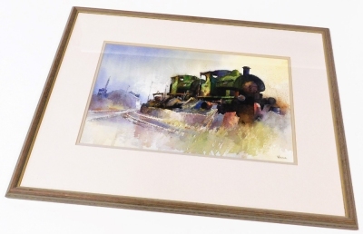 David Weston (1935-2011). Waiting for Cutter's Torch, watercolour, signed and dated 2008, 31cm x 51cm. - 2