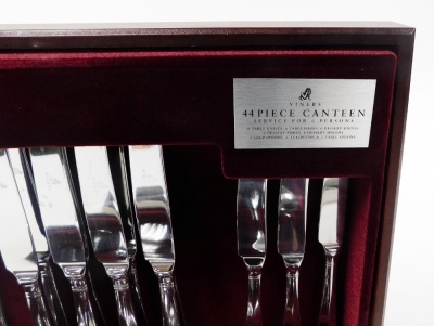 A Viners The Parish Collection stainless steel forty four piece canteen of cutlery, additional cutlery, together with an Arthur Price silver plated cake slice and cheese knife. - 3