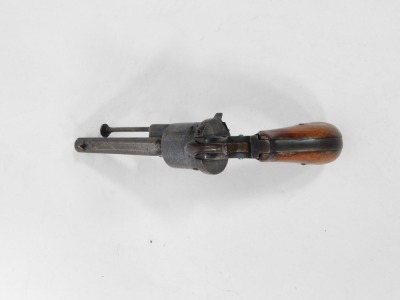 A 19thC 7mm Rim Fire pocket pistol, with walnut handle, 17cm. - 4