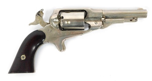 A Remington type pocket pistol, .32 Rim Fire conversion, serial no. 24773, with rosewood handle, 21cm.