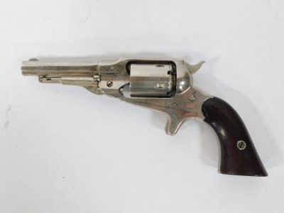 A Remington type pocket pistol, .32 Rim Fire conversion, serial no. 24773, with rosewood handle, 21cm. - 3