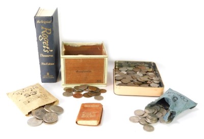 Pennies and Halfpennies, 10p pieces, half crowns, coin collector's book, etc. (a quantity)