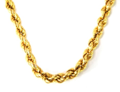 9ct gold and other jewellery, comprising a 9ct gold rope twist neck chain, 51cm long, matching bracelet, 19cm long with broken clasp, 6.7g, and four various loose earrings, (AF). (a quantity)