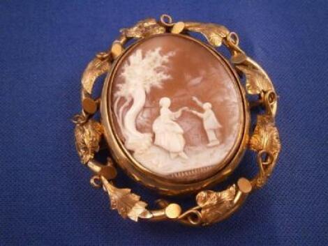 A Victorian cameo brooch