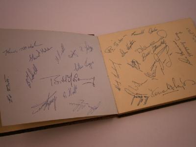 An album of autographs