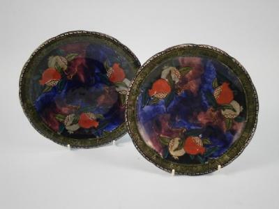 A pair of Hancock & Sons Rubens Ware plates