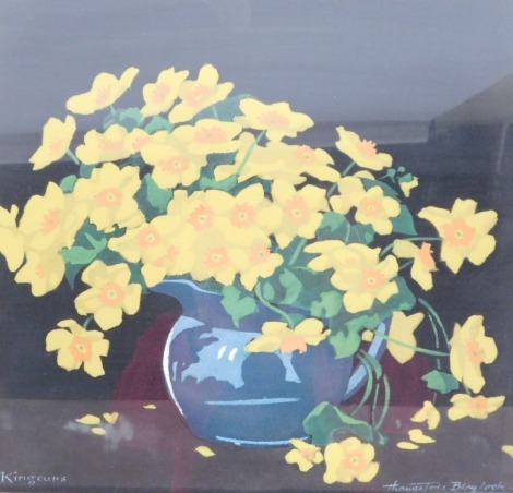 Thomas Todd Blaylock (20thC School). King Cups, Daffodil still life, oil, 28cm x 28cm, framed and glazed.