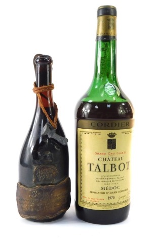 Two bottles of vintage wine, comprising a Chateau Talbot Medoc 1970, and Biselua Speciale 1970. (2)