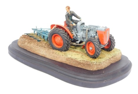 A Country Artist's Agricultural Breaking New Ground figure group, limited edition No 292/500, on plinth base, with presentation plaque, 41cm diameter.