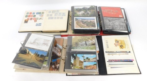 A group of 1970's/1980's coloured postcards, enclosed in six albums.