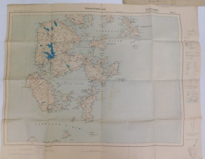 Maps, an Ordanance Survey war issue map for 1940 and two German war maps of the Orkney Islands. (3) - 3