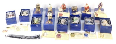 Atlas Editions History of the Faberge Eggs collector's eggs, boxed, with certificates. (14) - 4